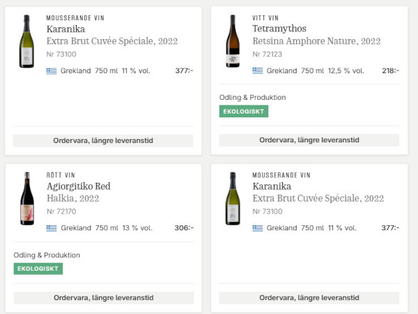 Oinofilia on Systembolaget